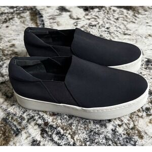 Vince Warren Black Neoprene Platform Slip On Sneakers Womens 6.5 EUR 36.5